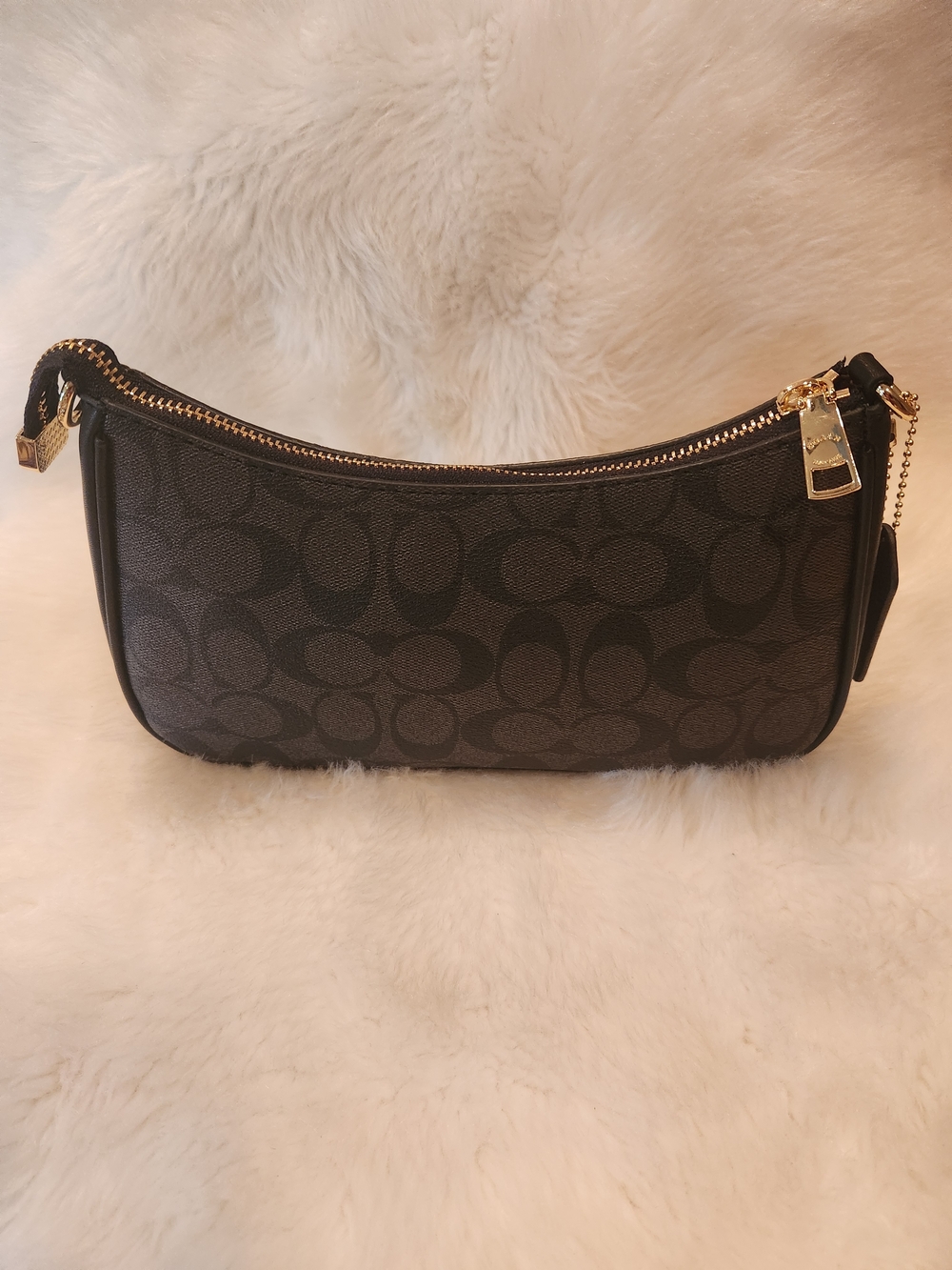 COACH Black Signature Chain Shoulder Bag - Picture 5 of 7